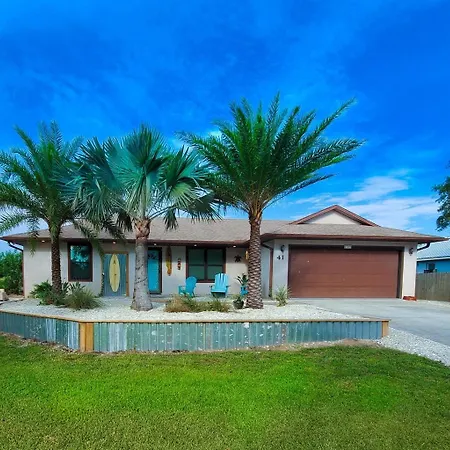 Tropical Tiki Paradise Across From Pristine Beach